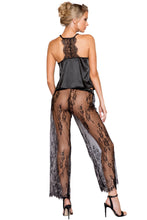 LI274 Roma Confidential Wholesale Lingerie Black Elegant Pajama Set