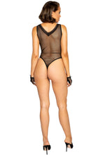 Lace & Mesh Teddy with Waist Trim Detail